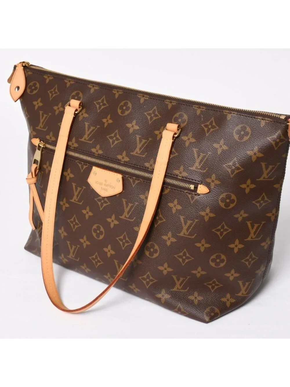 Louis Vuitton Iena MM Tote Bag Monogram Brown Gold
